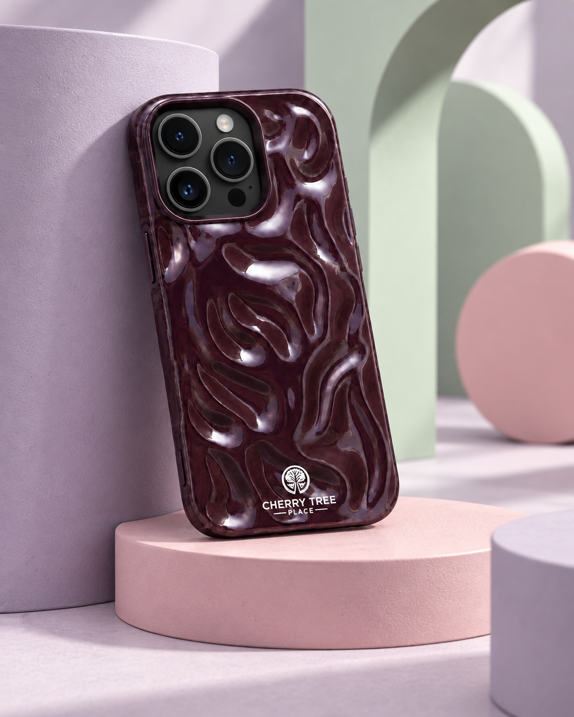 Deep Plum Ripple iPhone Case