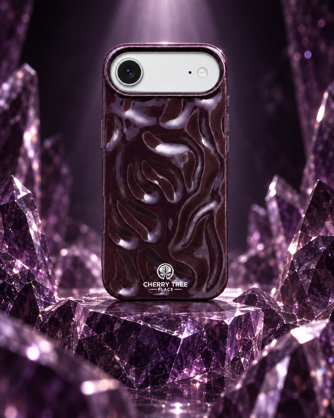 Deep Plum Ripple iPhone Case