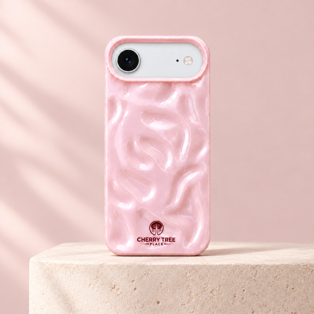 Pink Blush Glossy Phone Case studio image