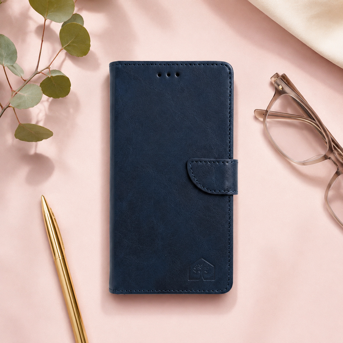 Navy & Tan 2 tone Wallet
