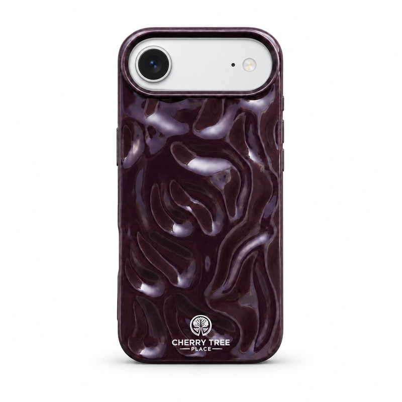 Deep Plum Ripple iPhone Case