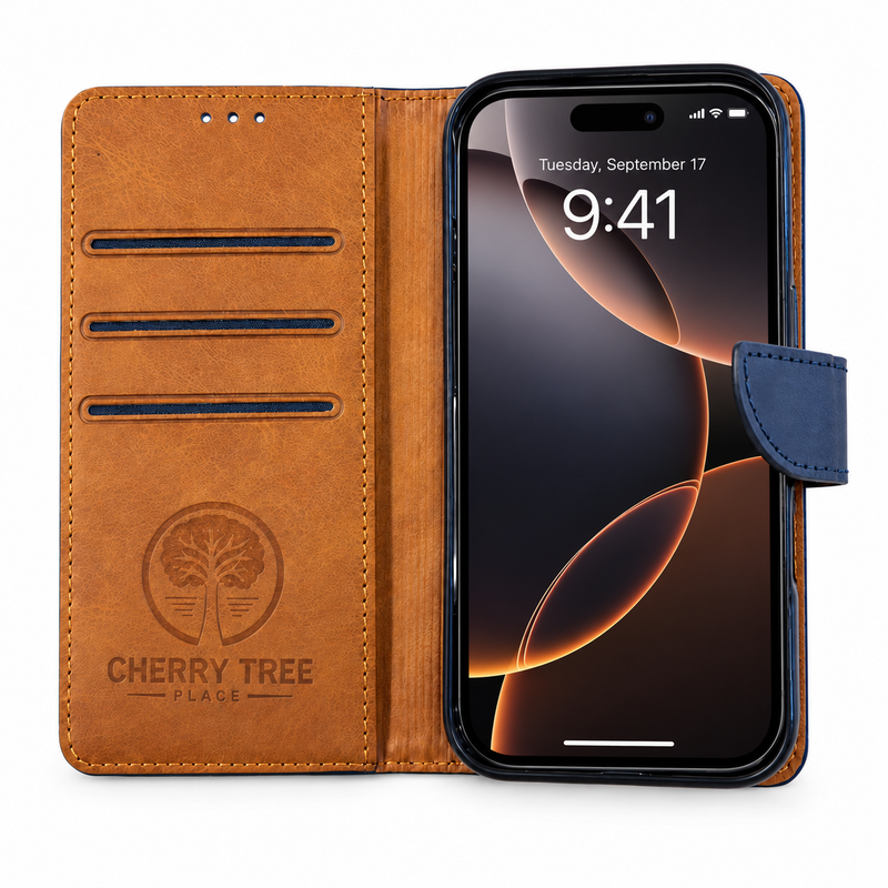 Navy & Tan 2 tone Wallet